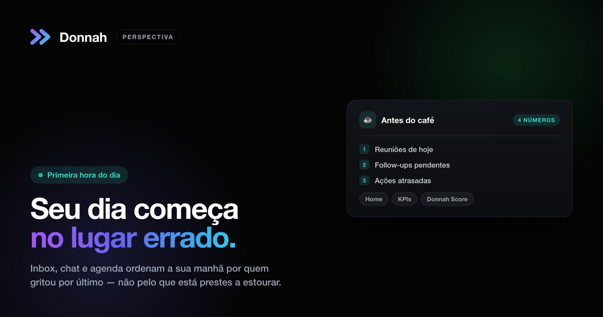 Seu dia começa no lugar errado